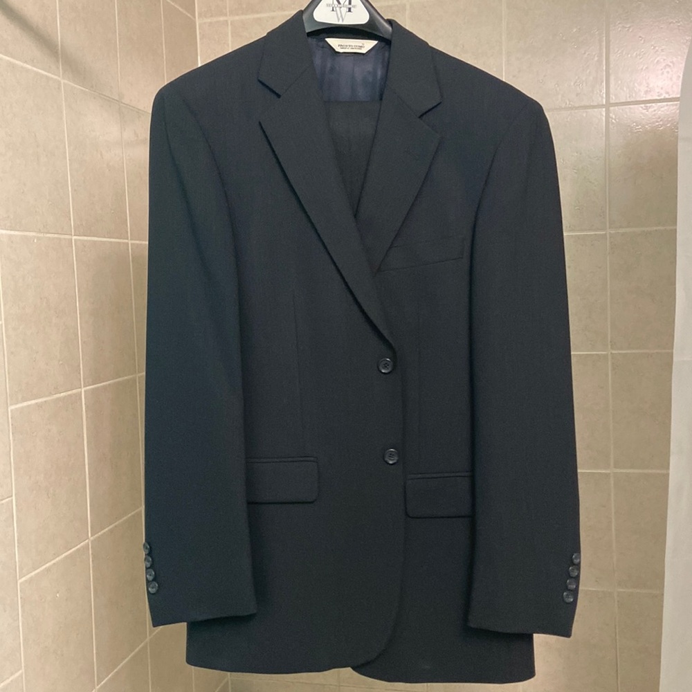 Black wool suit jacket w/ pants